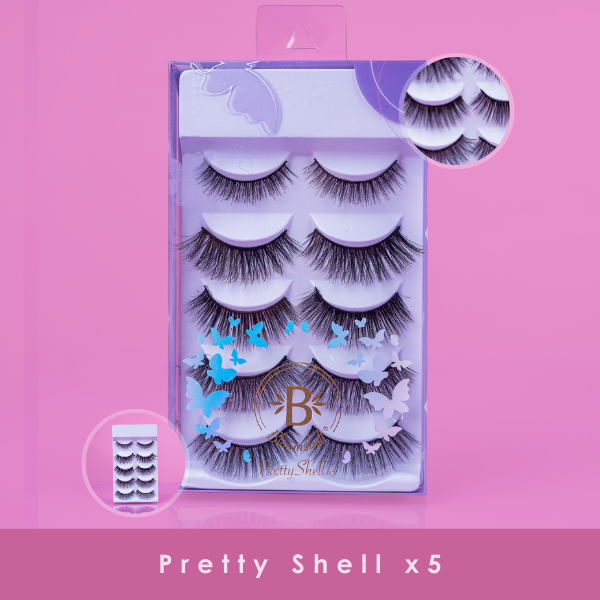 PestaÑas pretty shell x5 (pestaÑas postizas)