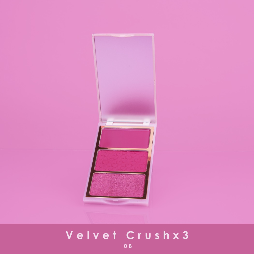 Velvet rubor x 3 magenta