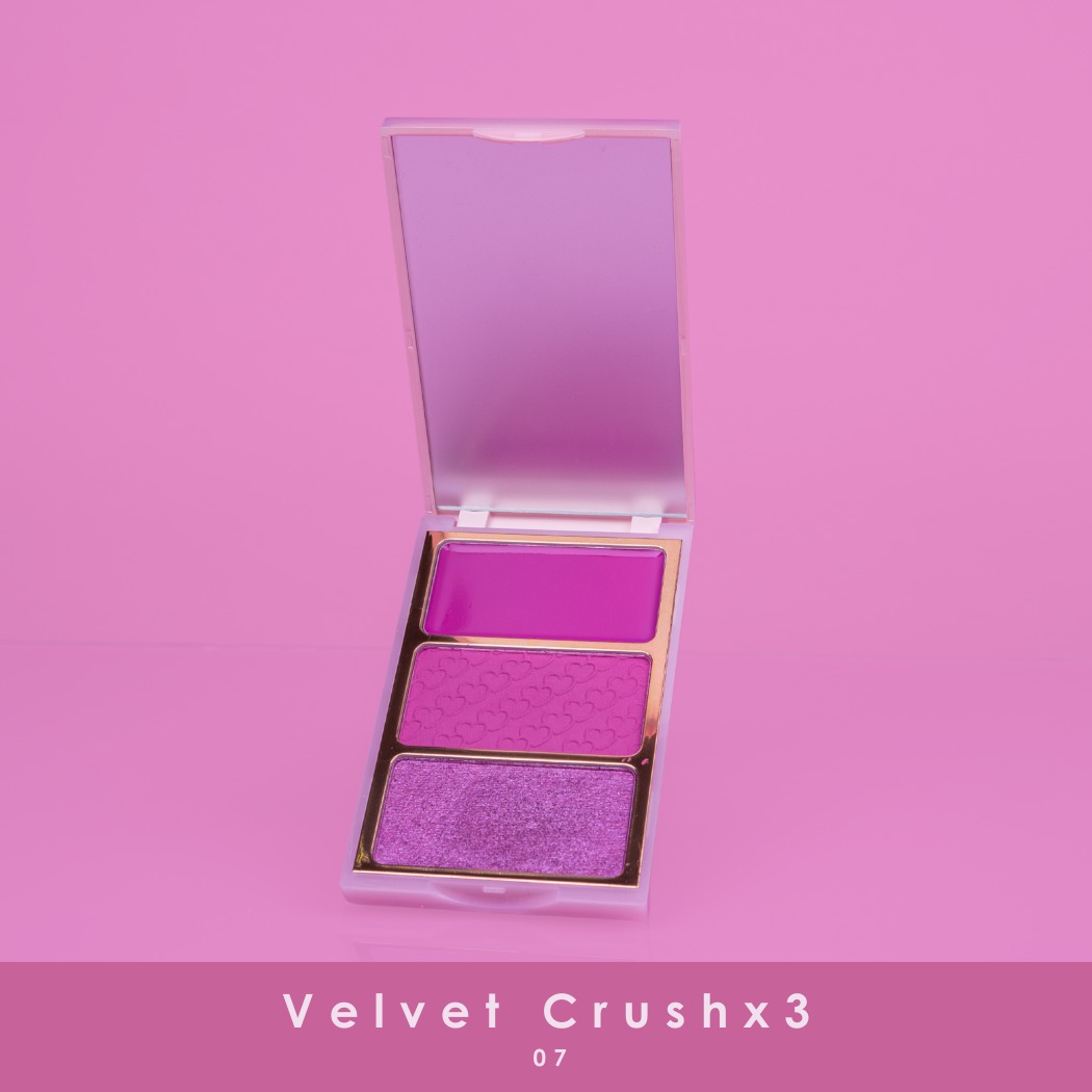Velvet rubor x 3 purple (rubor/blush highlight)
