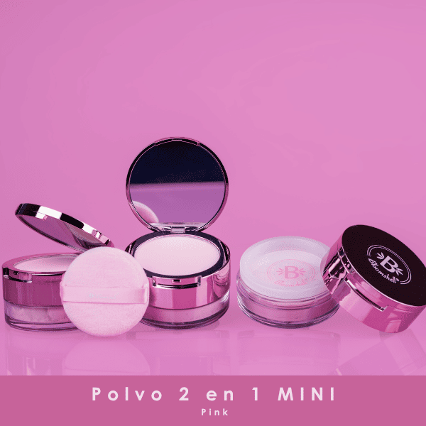 Polvo suelto translucent 2 en 1 mini(pink)